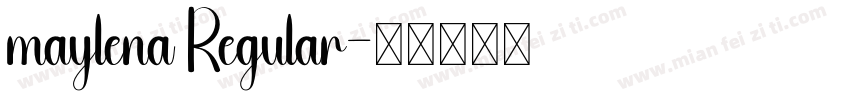 maylena Regular字体转换